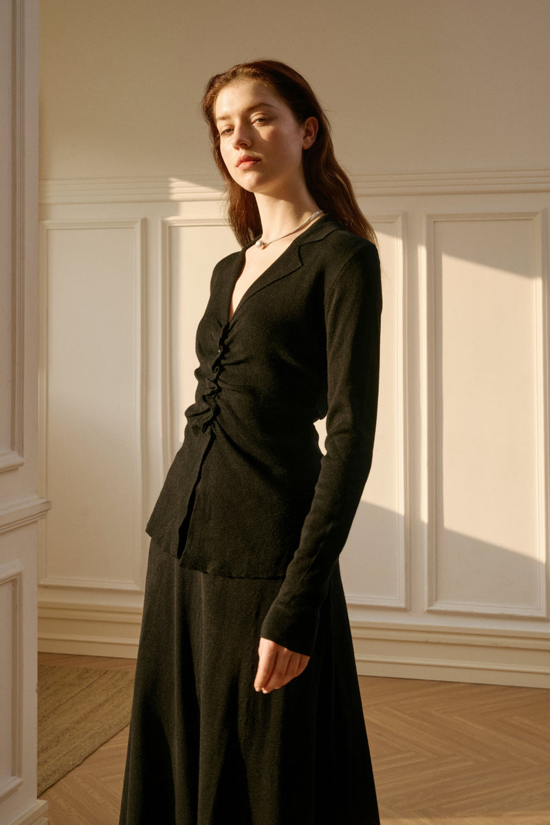 Ruched long sleeve set