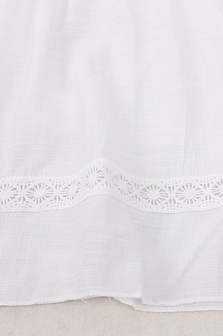 Ruffle Tencel Mini Solid Boho Dress