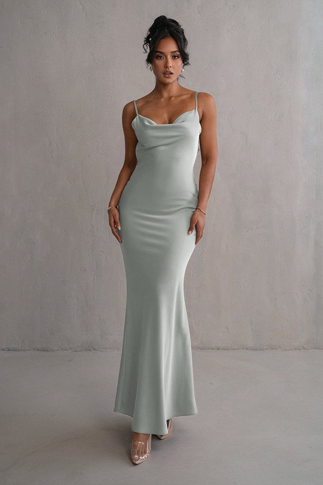 Satin Cami Backless Sexy Slim Fit Prom Dress