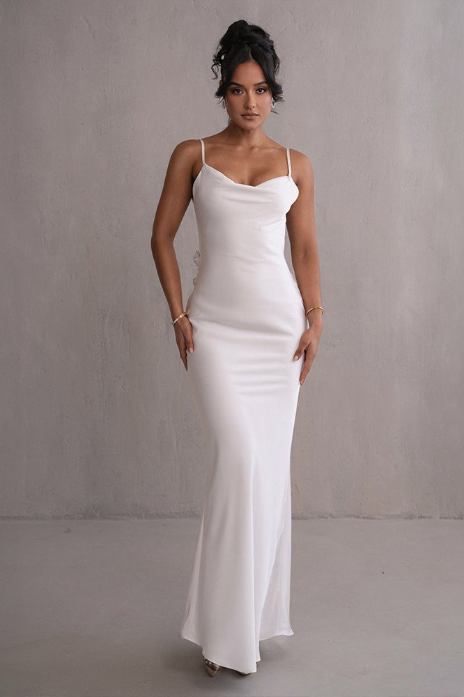 Satin Cami Backless Sexy Slim Fit Prom Dress