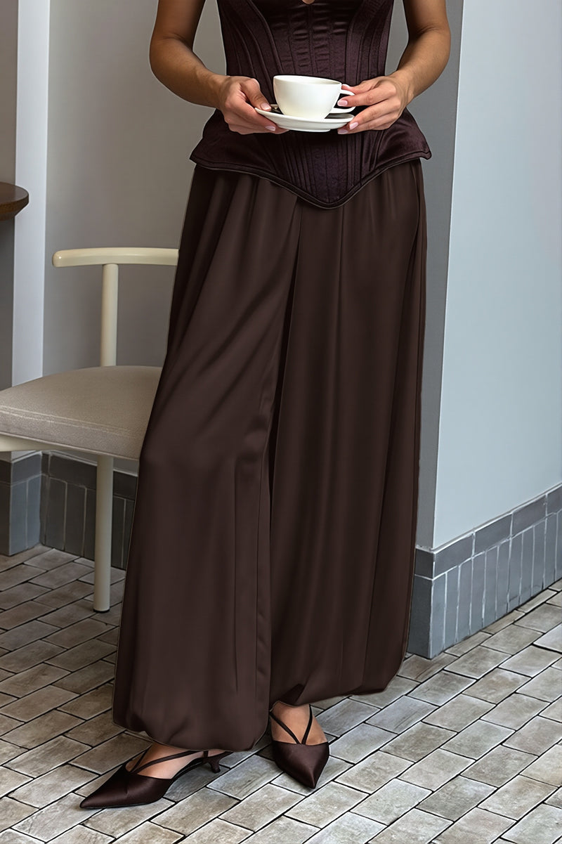 Satin Loose Harem Casual Pants