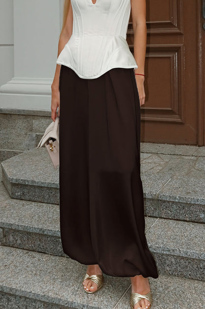 Satin Loose Harem Casual Pants