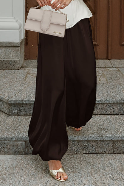 Satin Loose Harem Casual Pants
