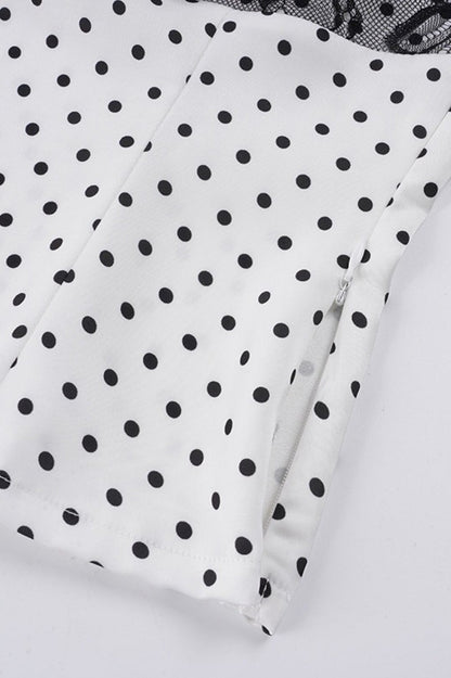 Satin Polka Dot Lace Cami Top