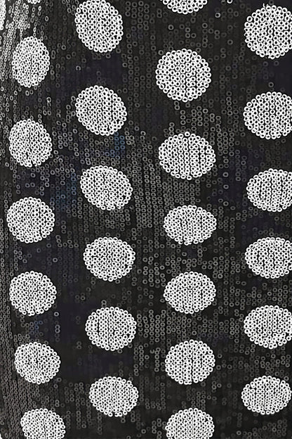 Sequin Slim Polka Dots Mini Skirt