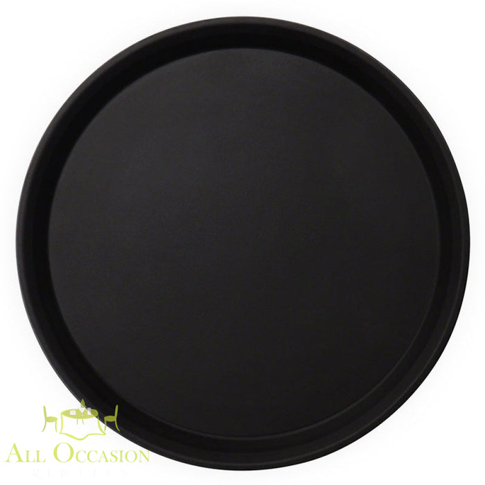 Black serving tray for events and parties from Corona event rentals.