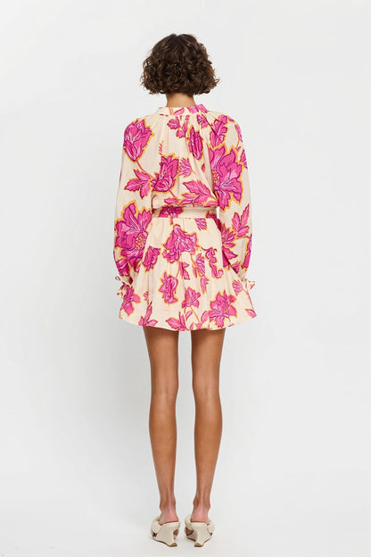 Sexy All Over Print Long Sleeve Slim Mini Dress