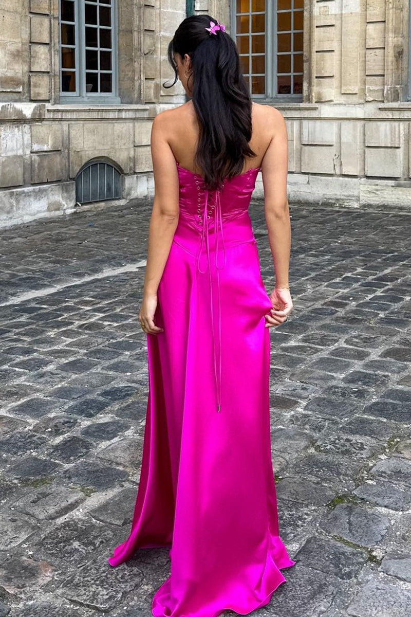 Sexy Cami Slim Fit Back Tie Long Prom Dress