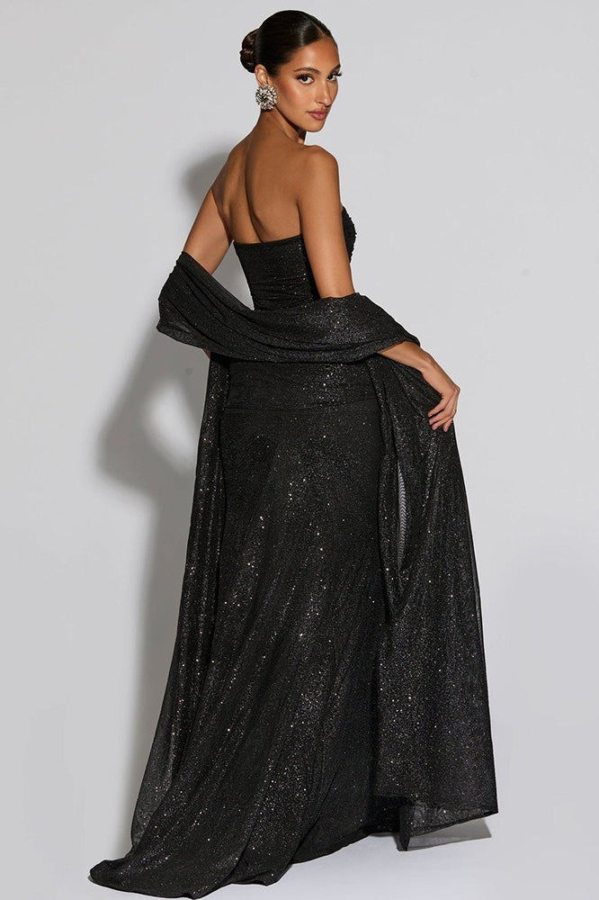 Sexy Elegant Tube Off Shoulder Silver Prom Dress