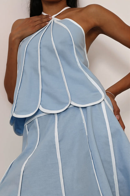 Sexy Halter Backless Sleeveless Top Bodycon Skirt Sets