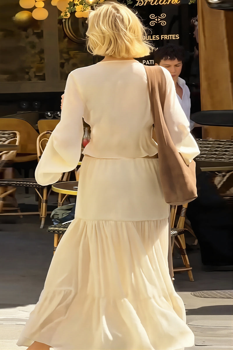 Sexy Lace Chiffon Open Front Wrap Maxi Dress