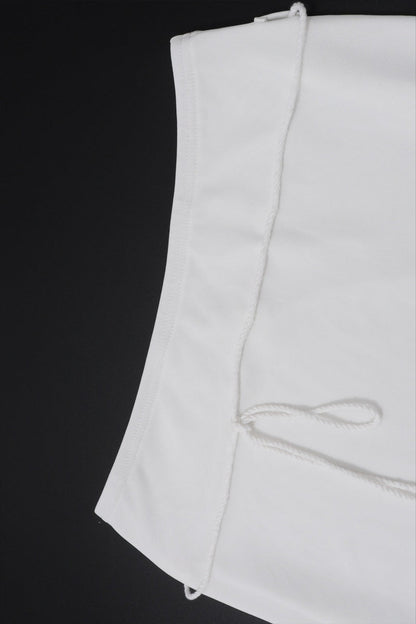 Sexy Lace Trim Tie Back Slim Skirt Set