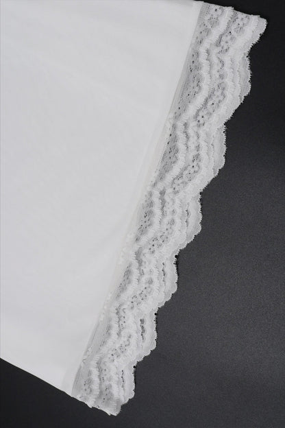 Sexy Lace Trim Tie Back Slim Skirt Set