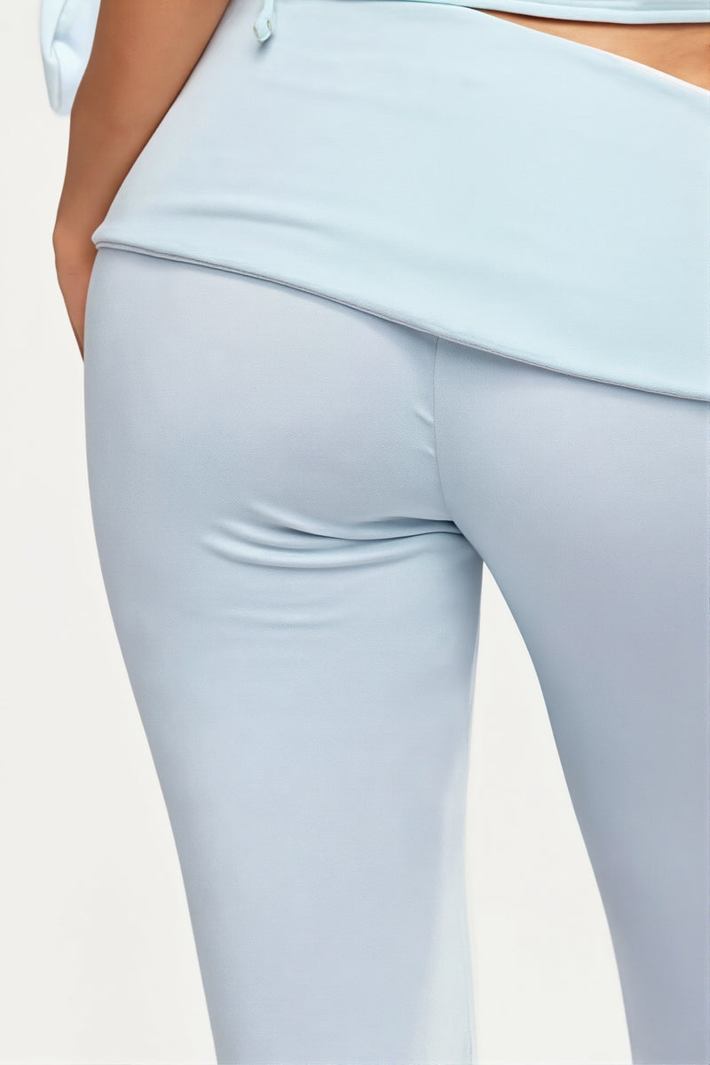 Sexy Low Rise Lace Up Stretchy Capri Pants