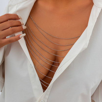 Sexy Metal Chain Tassel Back Body Chain