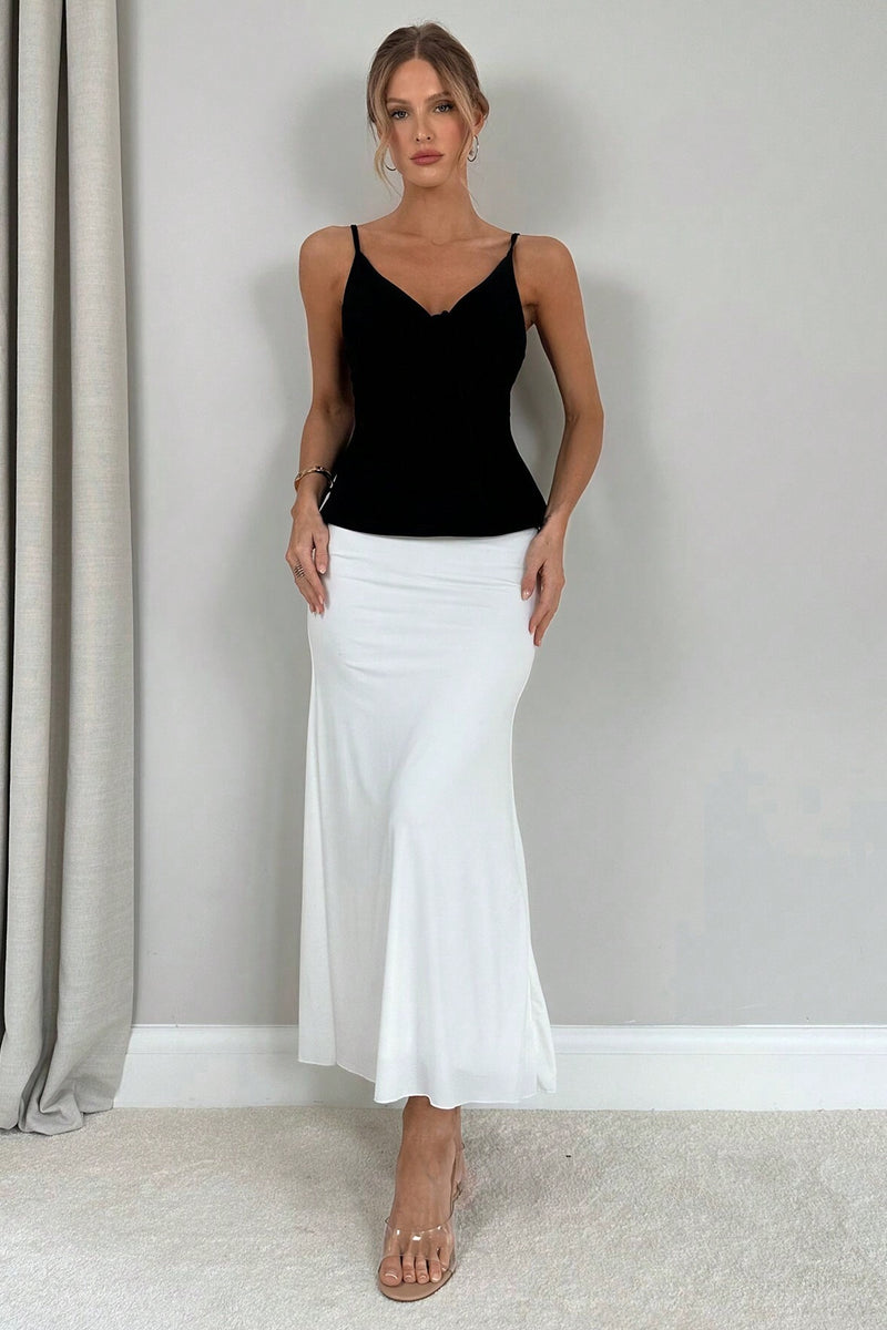Sexy Minimal Solid Tie Slim Cami Top