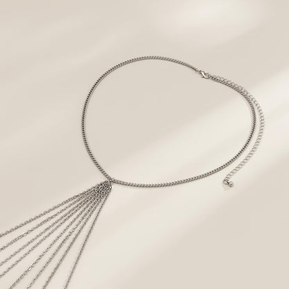 Sexy Minimalist Multi Layer Tassel Chest Body Chain