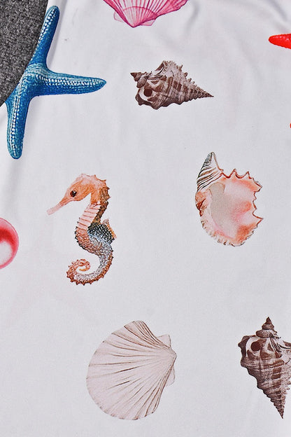 Sexy Ocean Printed Tube Mini Dress