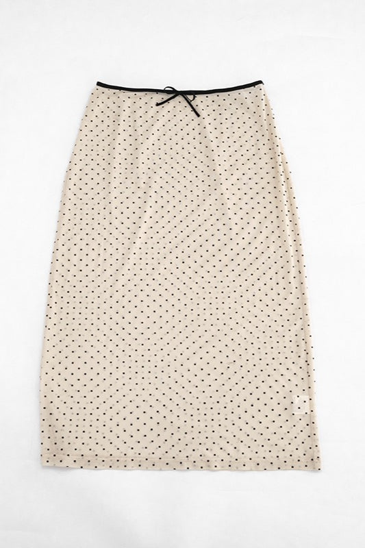 Sexy Polka Dot Mesh Sheer High Waist Skirt