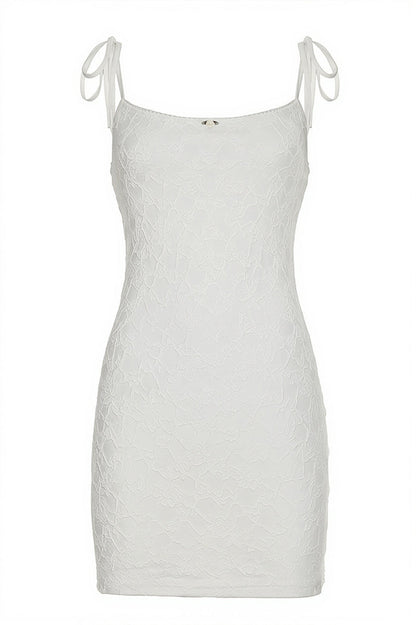 Sexy Sheer Lace Cami Bodycon High Waist Mini Dress