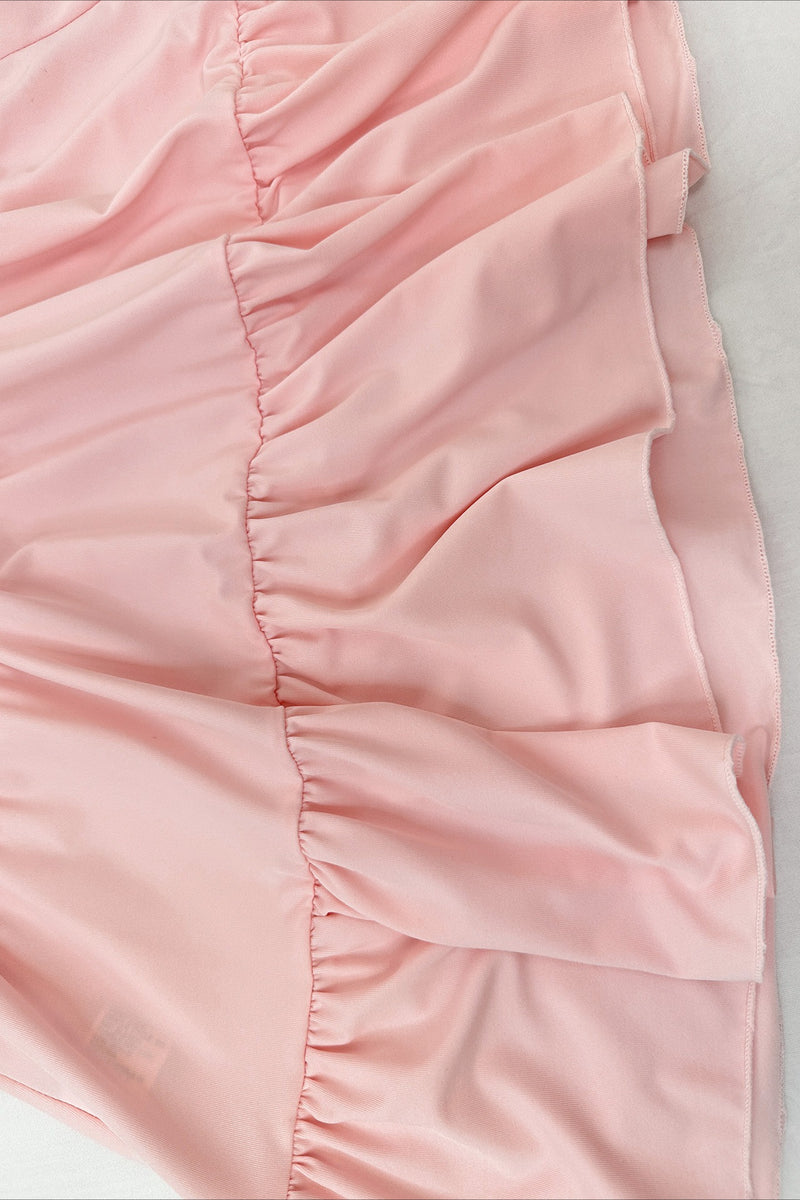 Sexy Sleeveless Deep V Ruffle Mini Dress