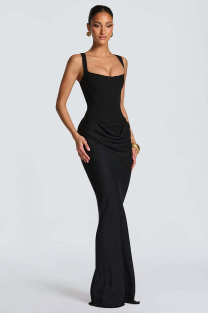 Sexy Slim Cami Solid Tie Back Reception Dress