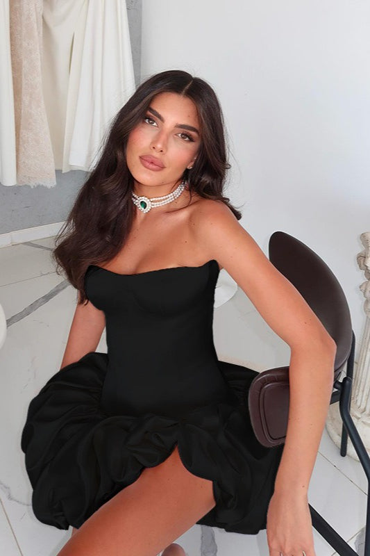 Sexy Slim Strapless Ruched Party Dress