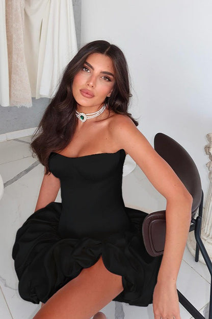 Sexy Slim Strapless Ruched Party Dress