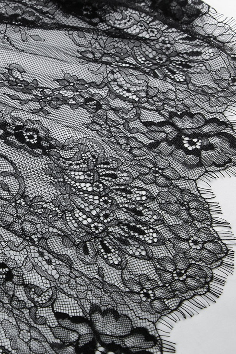 Sexy Solid V Neck Loose Lace Maxi Dress