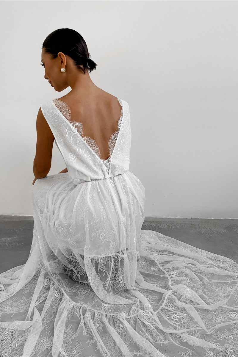 Sexy Solid V Neck Loose Lace Maxi Dress