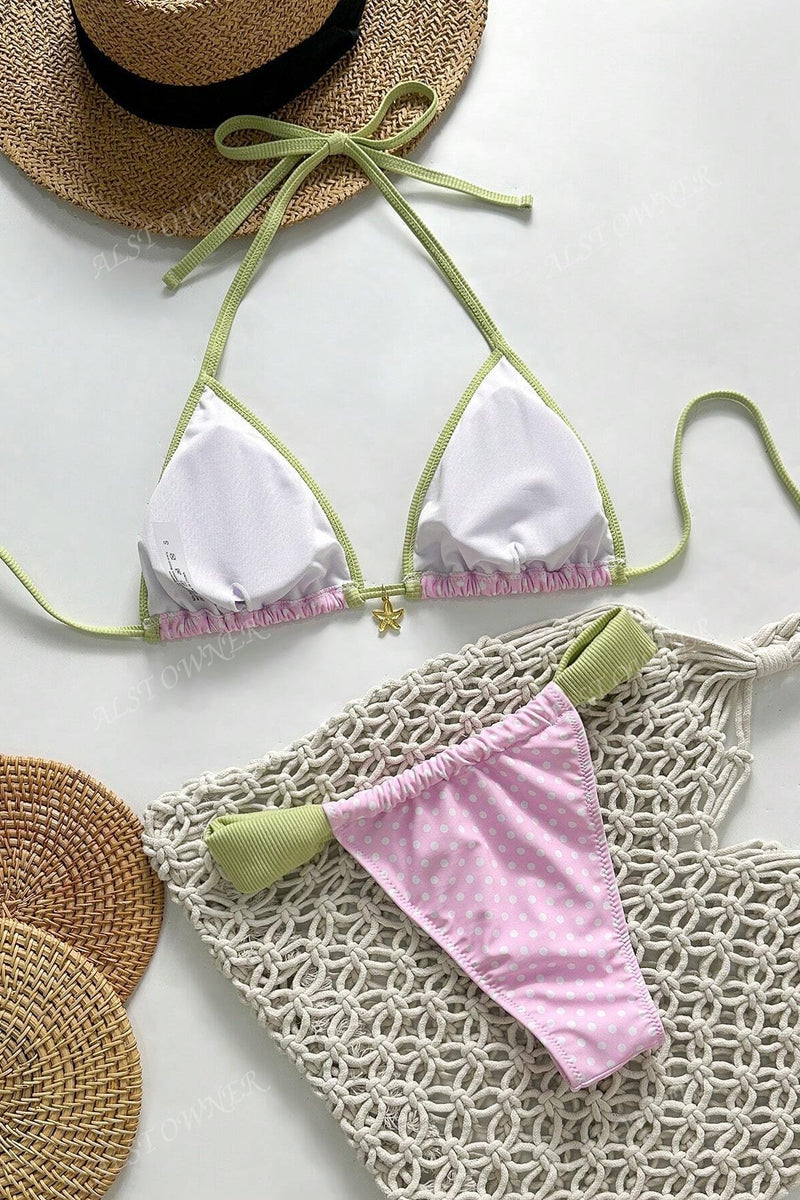 Sexy Triangle Cup Two Piece Swim Set
