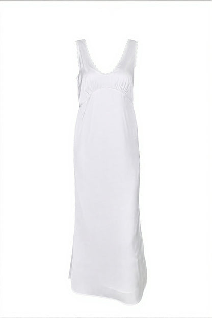 Sexy White Lace Insert Cami Bodycon Mini Dress