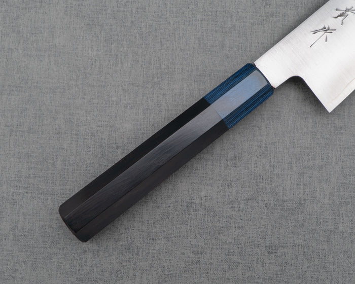Shigeki Tanaka Ginsan (Silver #3) 210mm Gyuto with Ebony Marble Buffalo Horn Handle