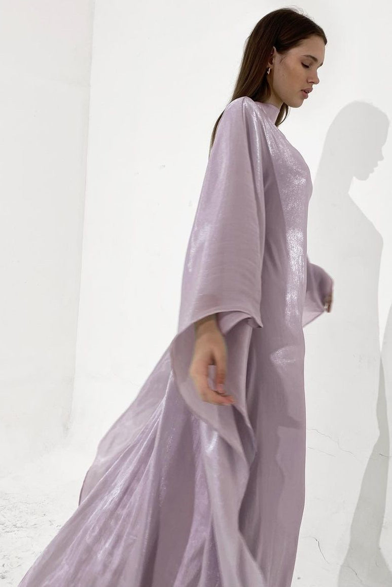 Silky Flowy Loose Robe Style Midi Dress