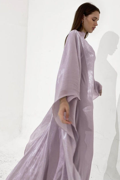 Silky Flowy Loose Robe Style Midi Dress