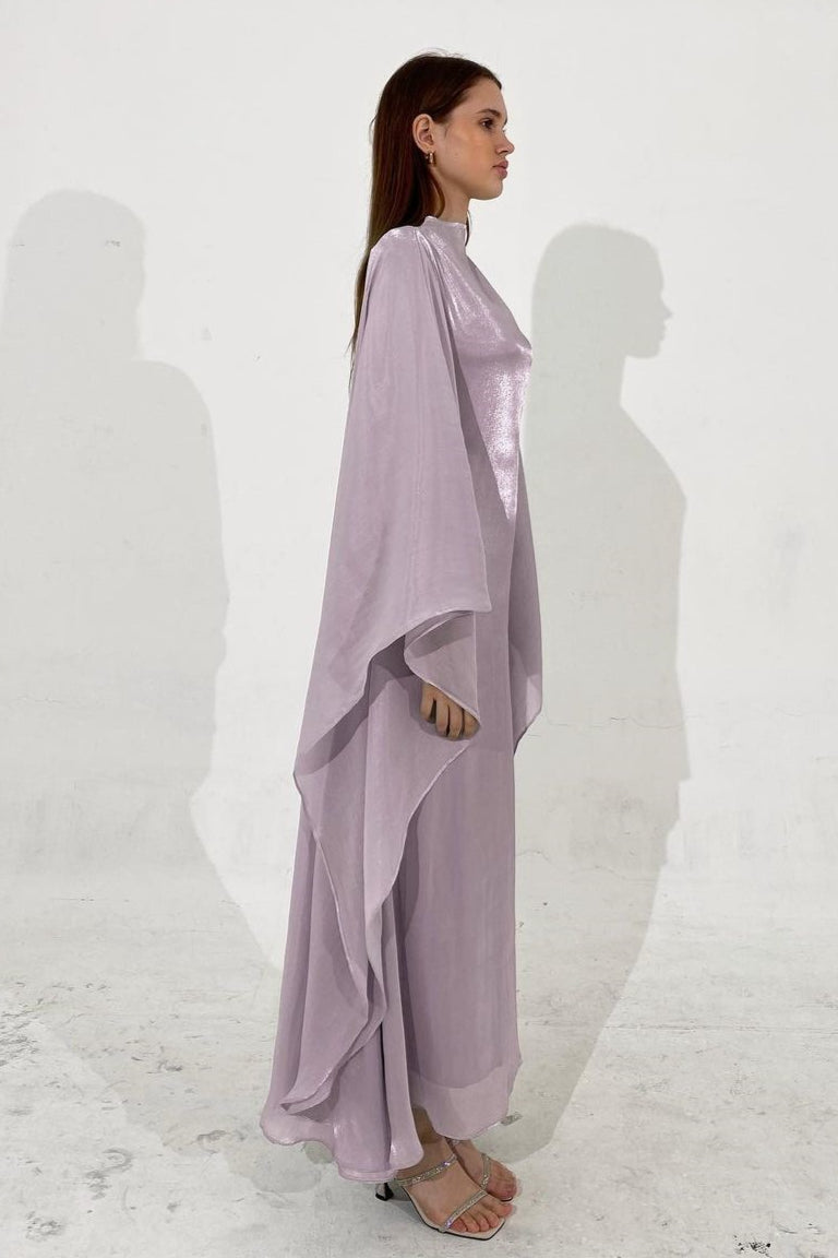 Silky Flowy Loose Robe Style Midi Dress