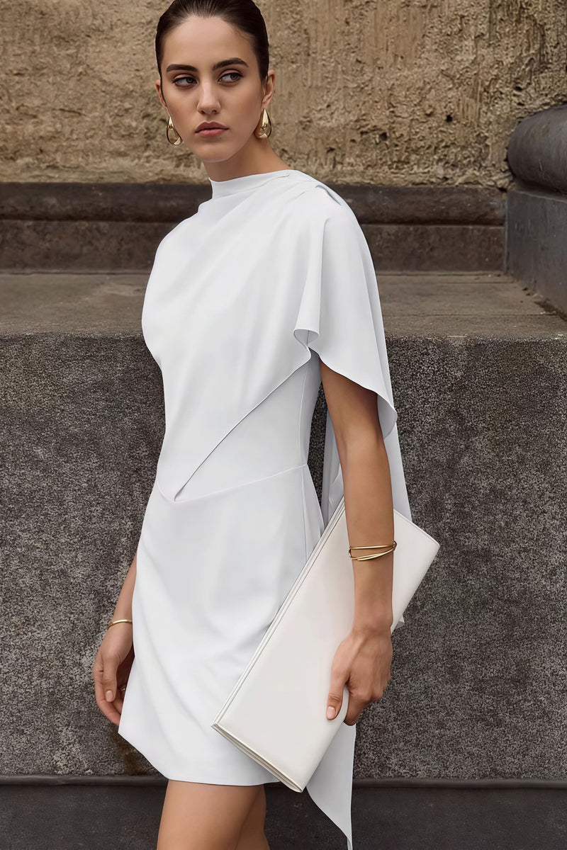 Simple Irregular Sleeveless Waist Mini Dress