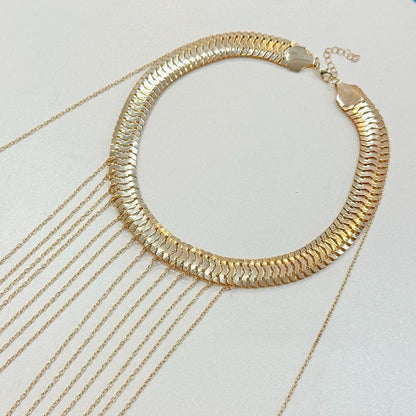 Sleek Gold Tassel Sexy Body Chain