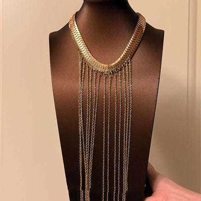 Sleek Gold Tassel Sexy Body Chain