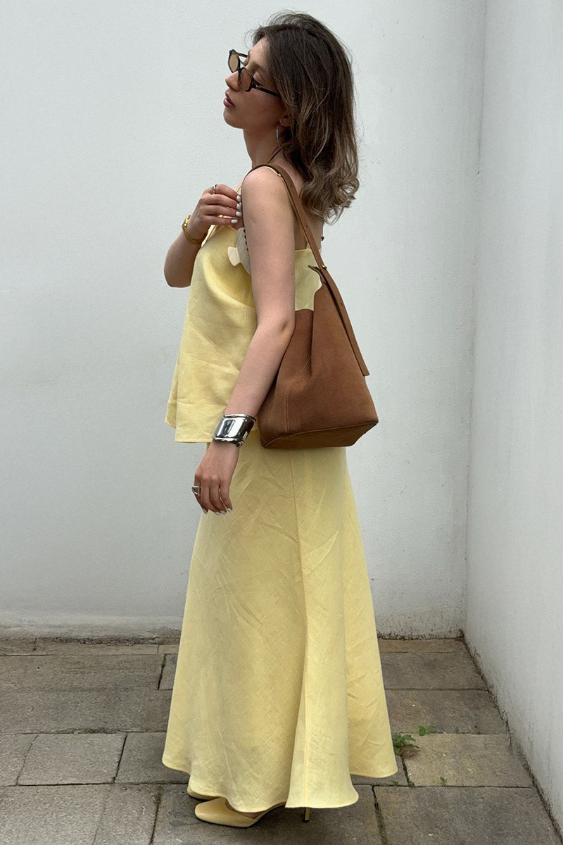 Sleeveless Casual Cami Mermaid Skirt Set