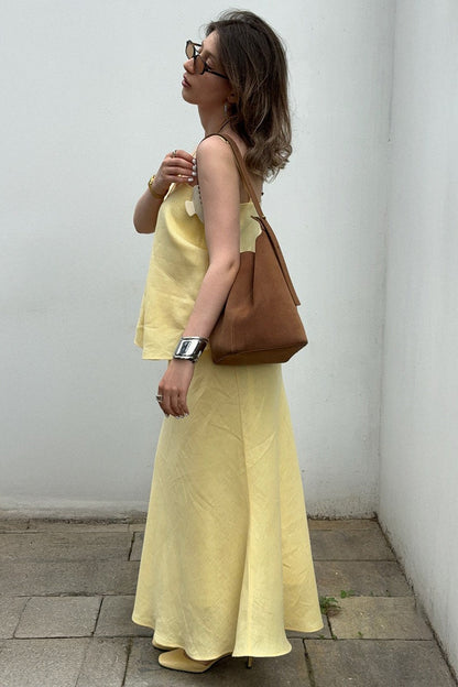 Sleeveless Casual Cami Mermaid Skirt Set