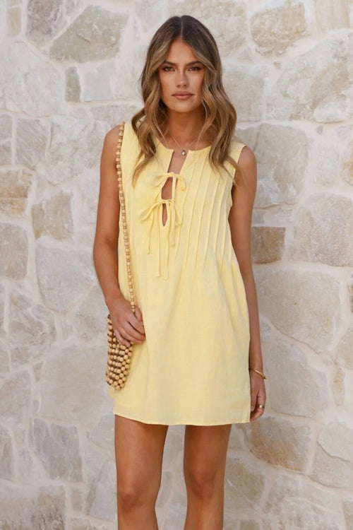 Solid Casual Strap Splice Mini Dress