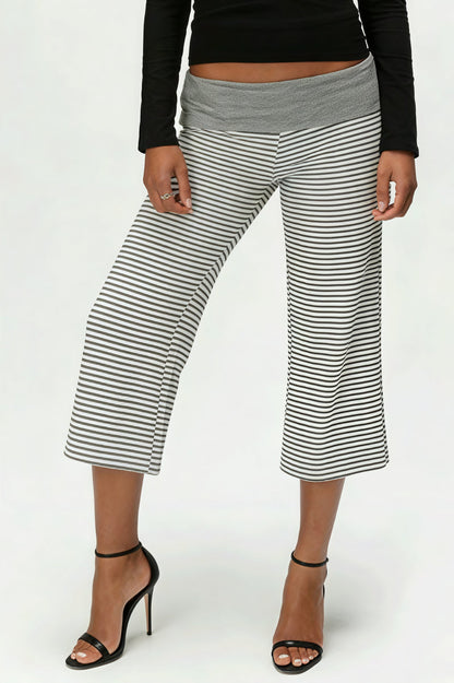 Solid Color High Waist Casual Pants