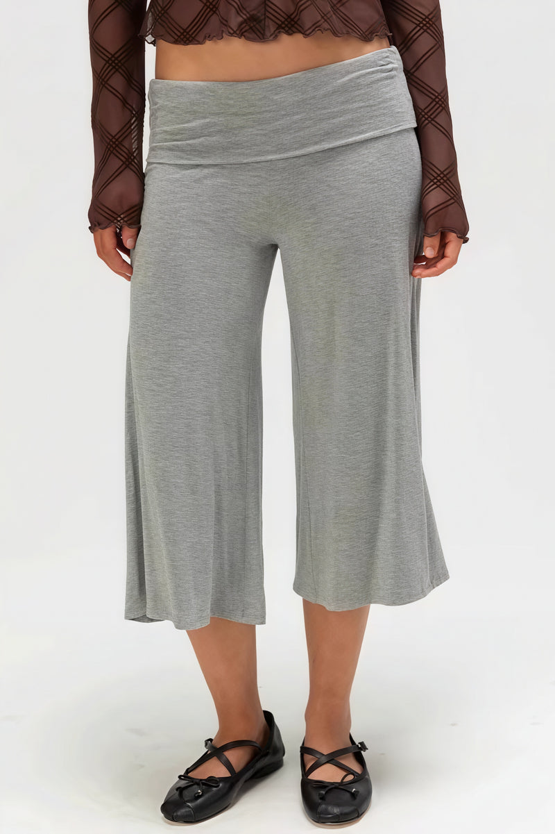 Solid Color High Waist Casual Pants
