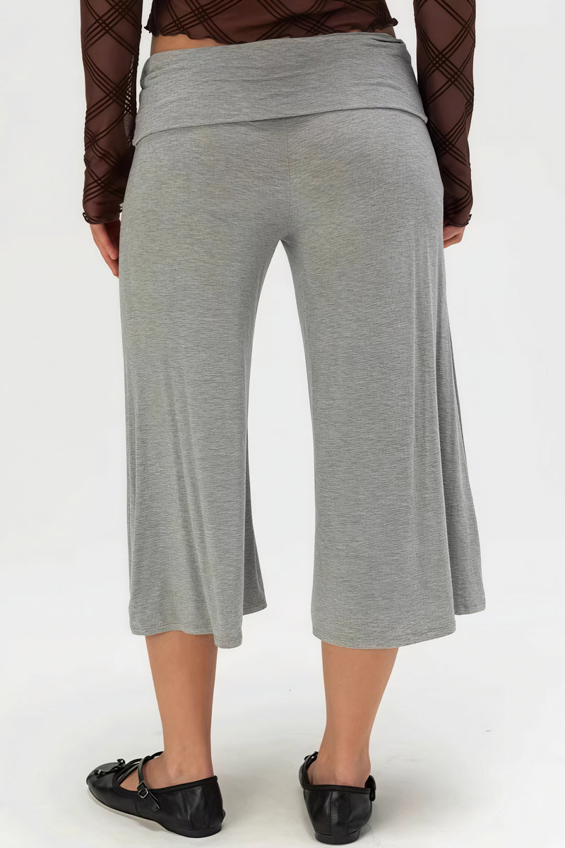 Solid Color High Waist Casual Pants