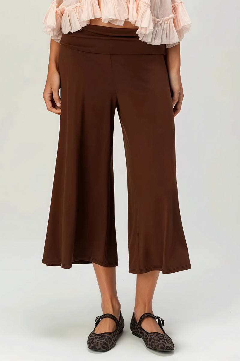 Solid Color High Waist Casual Pants