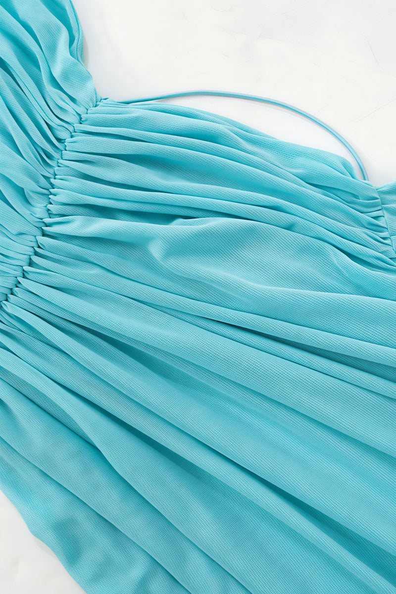 Solid Elegant Draped Bandeau Skirt Set