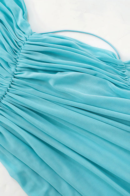 Solid Elegant Draped Bandeau Skirt Set