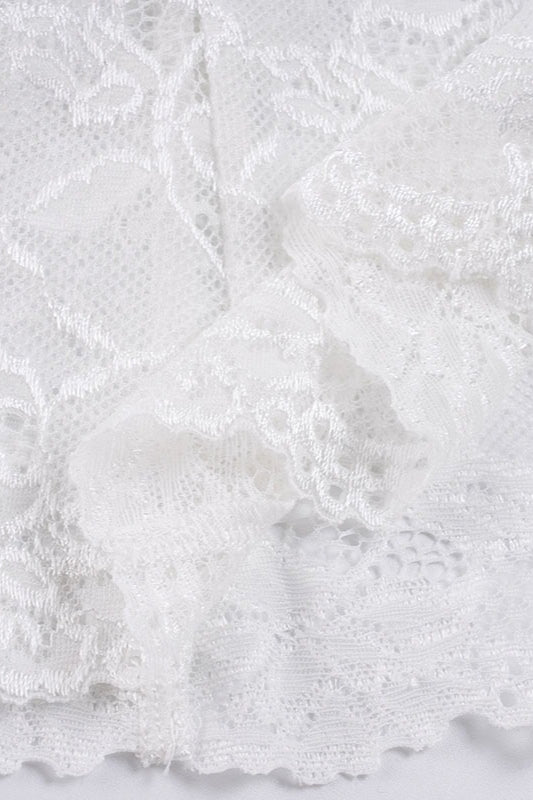 Solid Lace Splice Lapel Casual Blouse