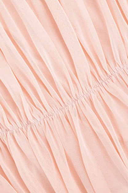 Solid Pleated Elegant Slim Mini Dress